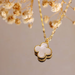 Dual Side Clover Pendant-Gold