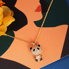 Panda Diamond Pendant-Gold