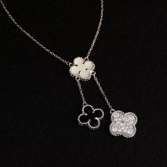 White Clover Diamond Pendant