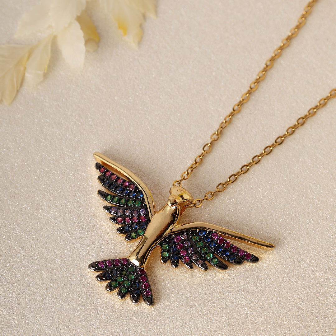 Multi stone Phoenix Pendant