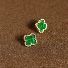 Siley Green Clover Earrings