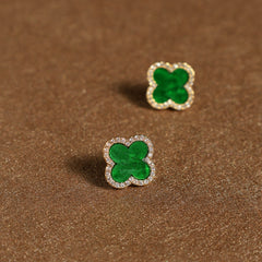 Siley Green Clover Earrings