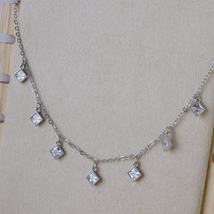 Twinkling Star Chain Pendant-Silver