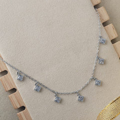 Twinkling Star Chain Pendant-Silver