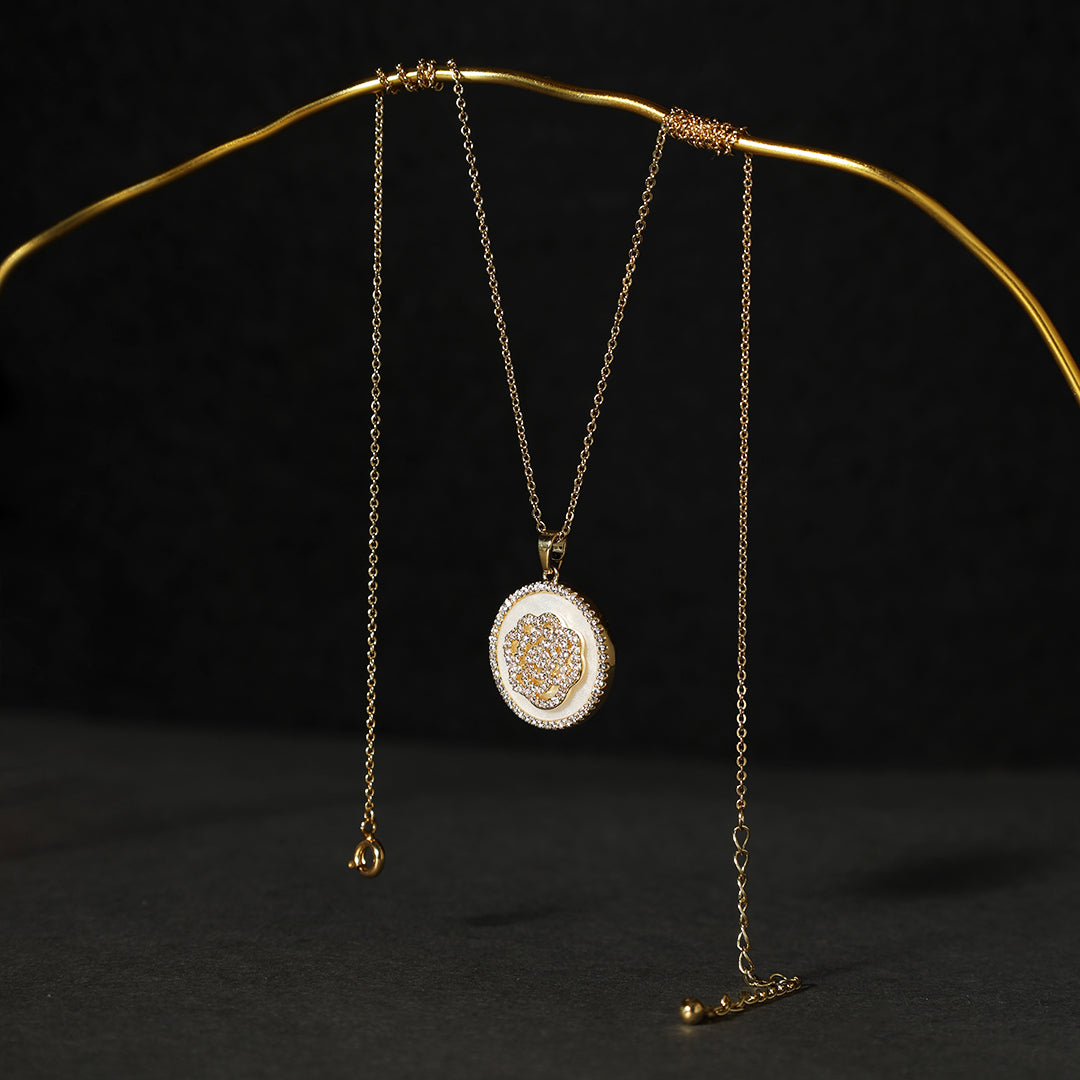 MOP Roza Diamond Pendant- Both ways