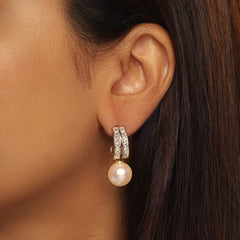 Oriana Pearl Diamond Earrings