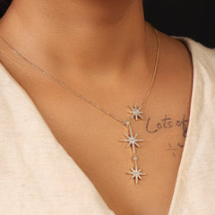 Star on star Pendant- Silver