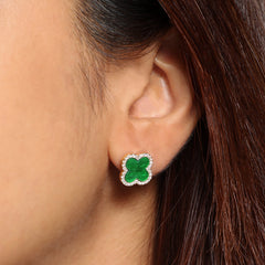 Siley Green Clover Earrings