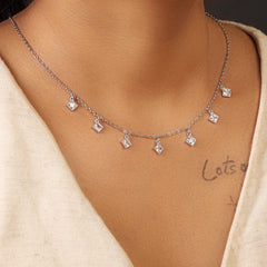 Twinkling Star Chain Pendant-Silver