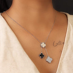 White Clover Diamond Pendant