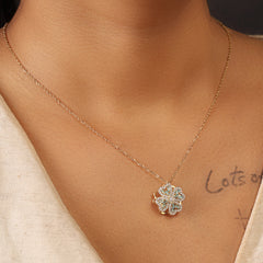 Belen Blue Flower Diamond Pendant