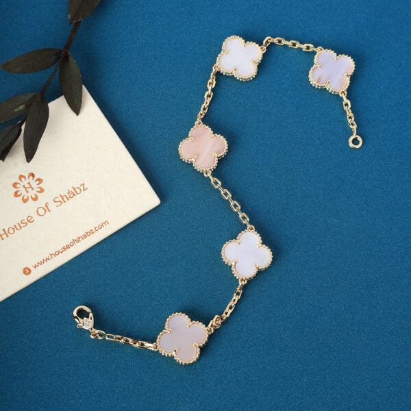 Clover Bracelet-Premium Lite Pink