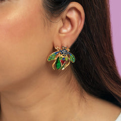 Multi Color Honey Bee Earrings