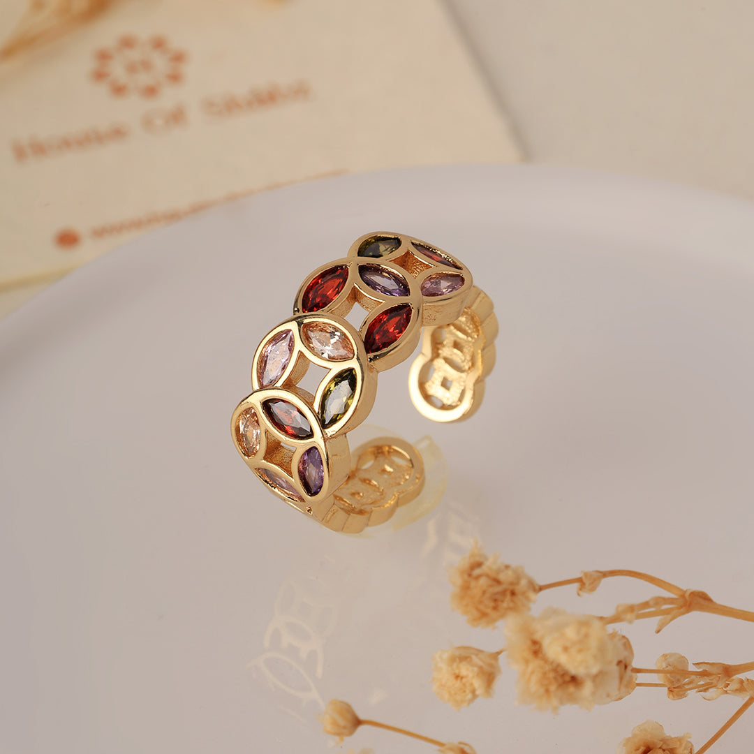Multi color Maizie Ring-Free Size