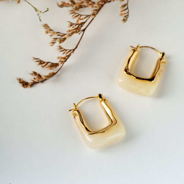 Nisa Jade Hoop White