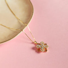 Kristin Rotating Flower Pendant- Gold
