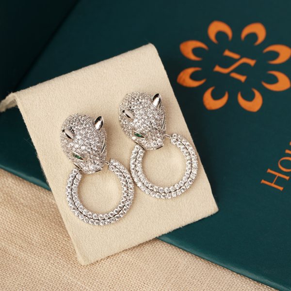 Panther Earrings Silver