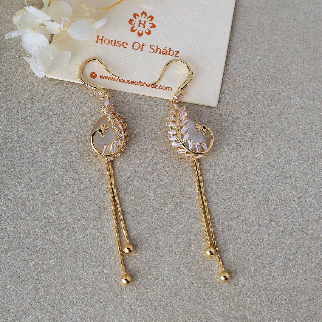 Peacock Diamond Earrings