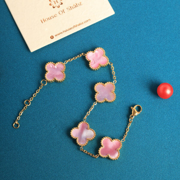 Clover Bracelet-Premium Pink