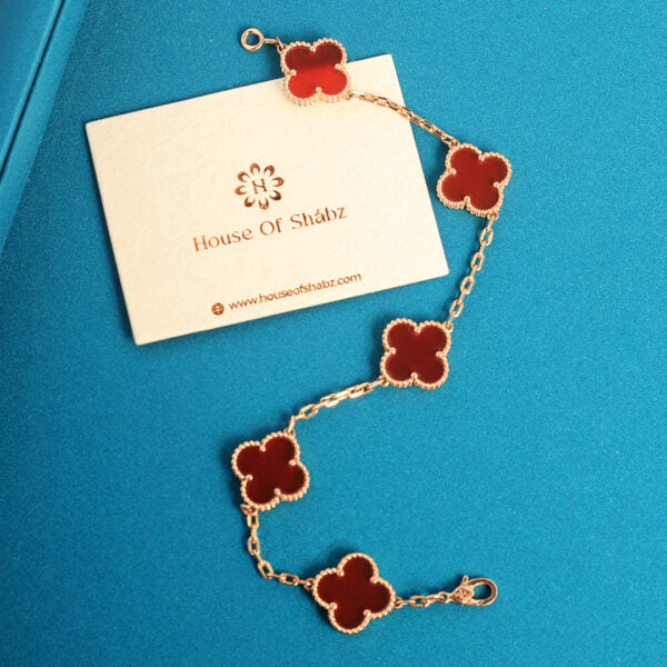 Clover Bracelet-Premium Red