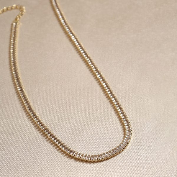 Tennis Necklace Gold