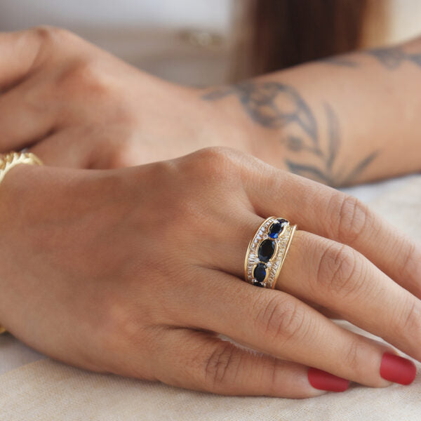 Vernica Nevi Blue Ring-Free Size