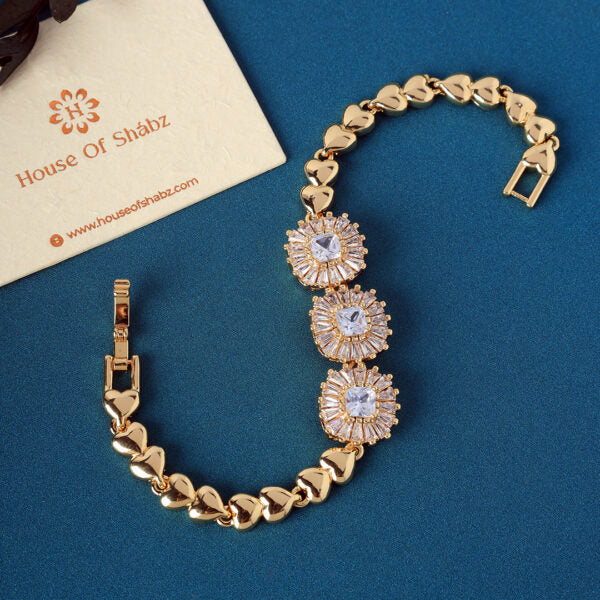 White Daria Flower Bracelet