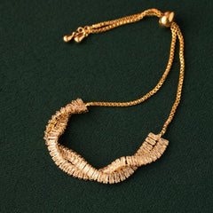 White Gold Double Line Bracelet-Adjustable
